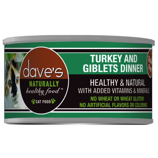 Pate cho mèo Dave's Pet Food Healthy Grain Turkey & Giblets