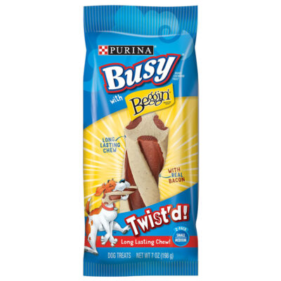Bánh thưởng cho chó Busy Bone Beggin' Twist'd Real Bacon