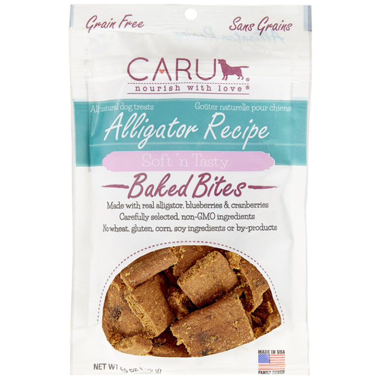 Bánh thưởng cho chó Caru Soft 'n Tasty Baked Bites Alligator Recipe Grain-Free