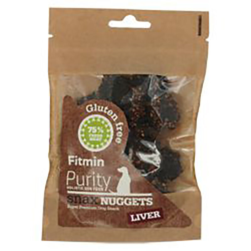 Bánh thưởng cho chó Fitmin Purity Snax Nuggets Liver 64g