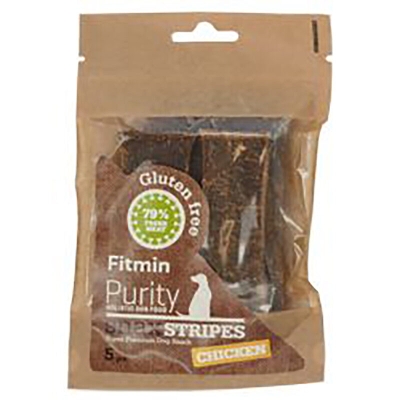 Bánh thưởng cho chó Fitmin Purity Snax Stripes Chicken 5ks