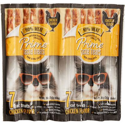 Bánh thưởng cho mèo Prime Taste Treats Interactive Jerky Snacks Chicken Flavor 8 Bánh thưởng cho mèo Prime Taste Treats Interactive Jerky Snacks Chicken Flavor