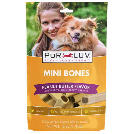 Bánh thưởng cho chó Pur Luv Bones Peanut Butter