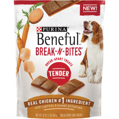 Bánh thưởng cho chó Purina Beneful Break-N-Bites Tender Chicken, Carrots, Sweet Potatoes 9 Bánh thưởng cho chó Purina Beneful Break-N-Bites Tender Chicken, Carrots, Sweet Potatoes