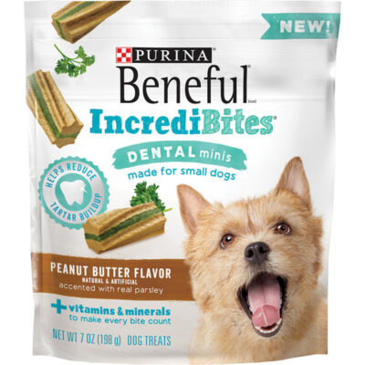 Bánh thưởng cho chó Purina Beneful IncrediBites for Small Dogs, Real Chicken, Apples & Beef 9 Bánh thưởng cho chó Purina Beneful IncrediBites for Small Dogs, Real Chicken, Apples & Beef