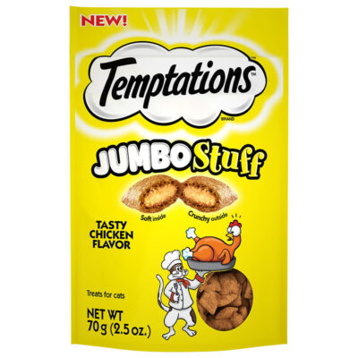 Bánh thưởng cho mèo Temptations Jumbo Stuff Tasty Chicken Flavor 12 Bánh thưởng cho mèo Temptations Jumbo Stuff Tasty Chicken Flavor