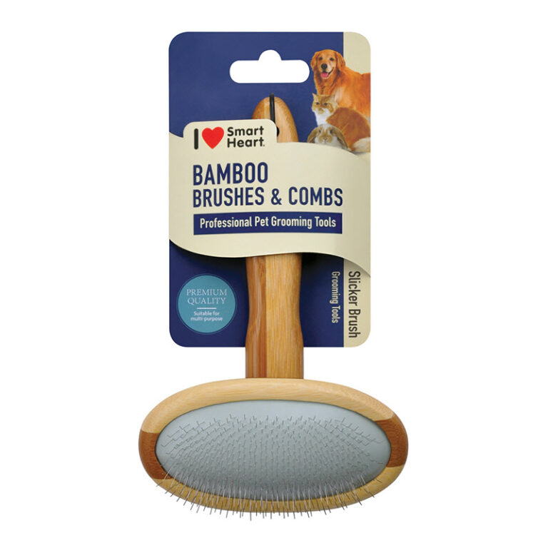 Lược chải lông cho chó mèo I Love SmartHeart® Bamboo (Slicker head)