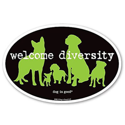 Miếng dán ô tô Dog is Good "Welcome Diversity" 8 Miếng dán ô tô Dog is Good "Welcome Diversity"
