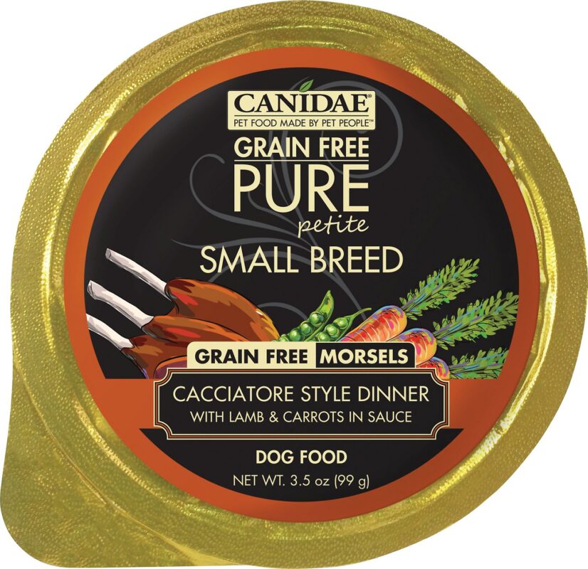 Pate cho chó CANIDAE Grain-Free PURE Petite Cacciatore Style Dinner with Lamb & Carrots in Sauce Small Breed