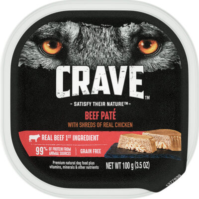 Pate cho chó Crave Beef Pate with Protein from Shreds of Real Chicken 4 Pate cho chó Crave Beef Pate with Protein from Shreds of Real Chicken