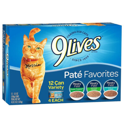 Pate cho mèo 9 Lives Pate Favorites Variety Pack