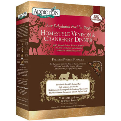 Thức ăn cho chó Addiction Homestyle Venison & Cranberry Dinner Raw Dehydrated 8 Thức ăn cho chó Addiction Homestyle Venison & Cranberry Dinner Raw Dehydrated