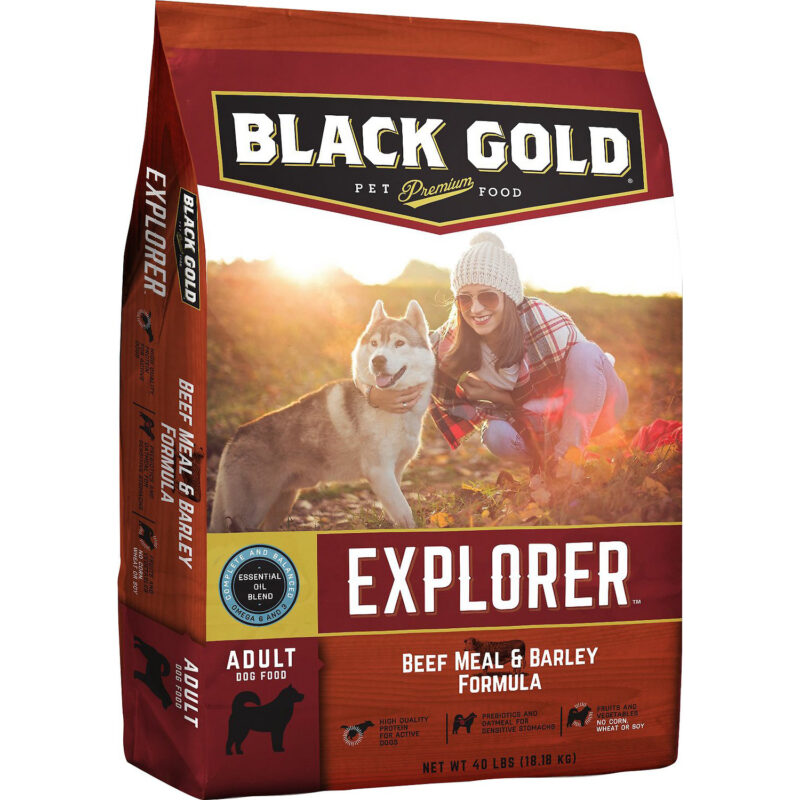 Thức ăn cho chó Black Gold Explorer Beef Meal & Barley Formula