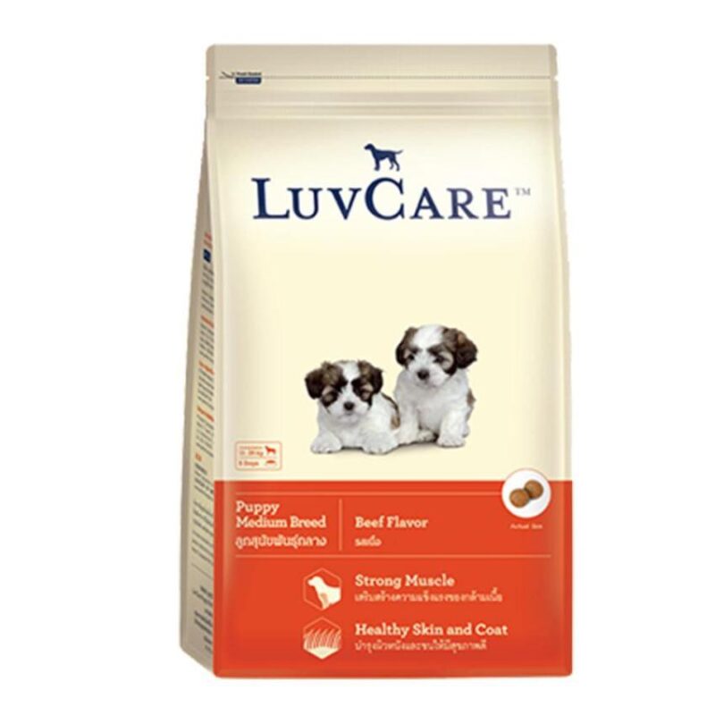 Thức ăn cho chó con LuvCare Puppy Medium Breed Beef