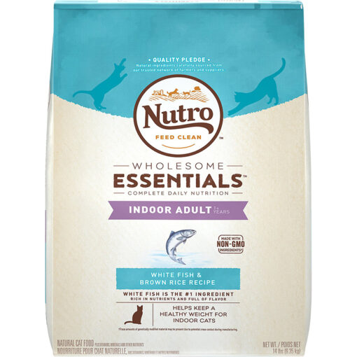 Thức ăn cho mèo Nutro Wholesome Essentials Indoor Adult White Fish & Brown Rice Recipe