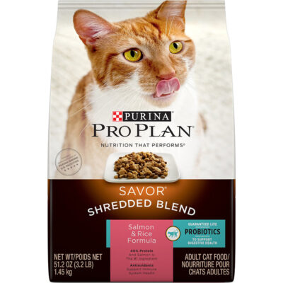 Thức ăn cho mèo Purina Pro Plan Savor Adult Shredded Blend Salmon & Rice Formula 12 Thức ăn cho mèo Purina Pro Plan Savor Adult Shredded Blend Salmon & Rice Formula