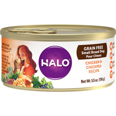 Thức ăn ướt cho chó Halo Chicken & Chickpea Recipe Grain-Free Small Breed