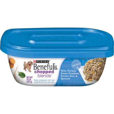 Thức ăn ướt cho chó Purina Beneful Chopped Blends with Turkey, Sweet Potatoes, Brown Rice & Spinach 12 Thức ăn ướt cho chó Purina Beneful Chopped Blends with Turkey, Sweet Potatoes, Brown Rice & Spinach