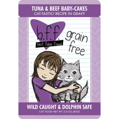 Thức ăn ướt cho mèo BFF Tuna & Beef Baby Cakes Recipe in Gravy Grain-Free
