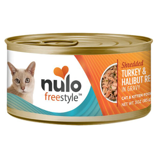 Thức ăn ướt cho mèo Nulo Freestyle Shredded Turkey & Halibut in Gravy