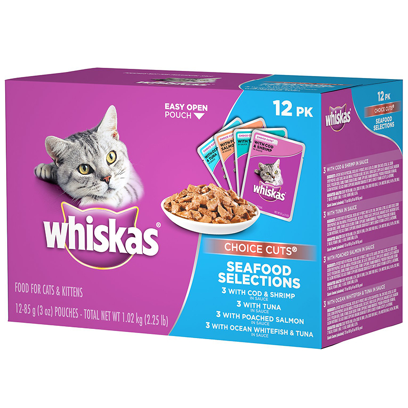 Thức ăn cho mèo mang thai Whiskas Choice Cuts Seafood Selections