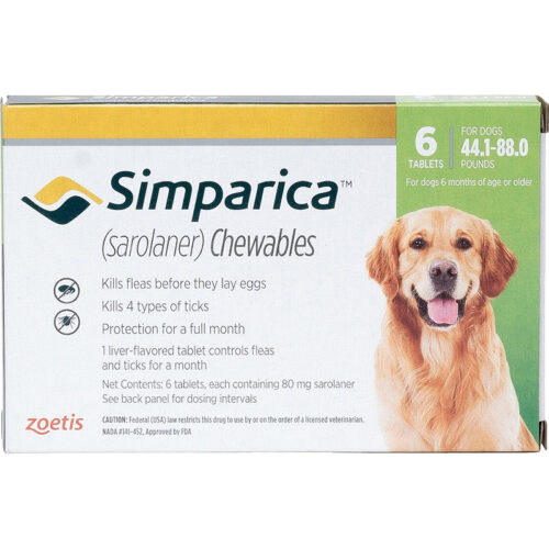 Thuốc trị bọ chét cho chó giống lớn và trung bình Simparica