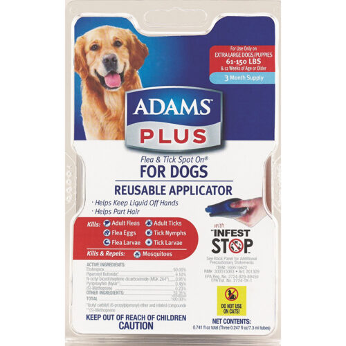 Thuốc trị ve rận cho chó Adams Plus Flea & Tick Spot On With Applicator