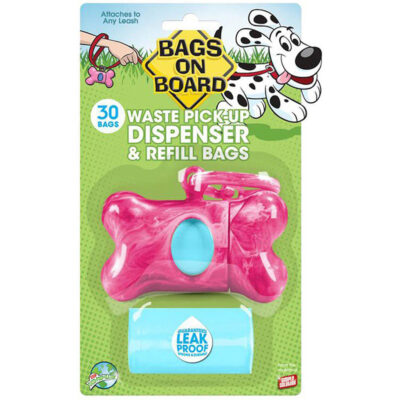 Túi đựng phân chó Bags on Board Bone Dispenser, Pink Marble 10 Túi đựng phân chó Bags on Board Bone Dispenser, Pink Marble 1
