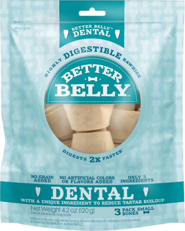 Xương gặm cho chó Better Belly Dental Total Care Rawhide, Small