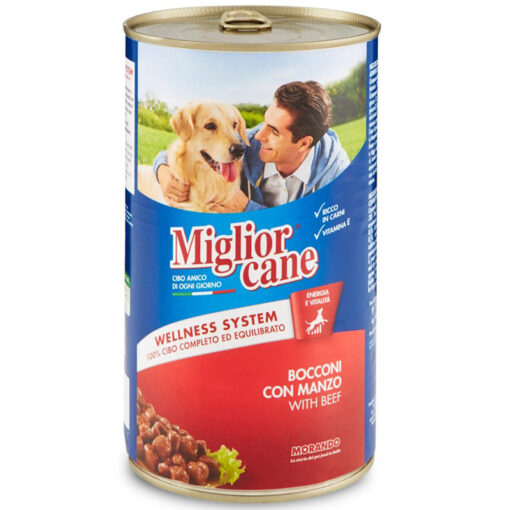 Thức ăn ướt cho chó Morando Miglior Cane Chunks With Beef