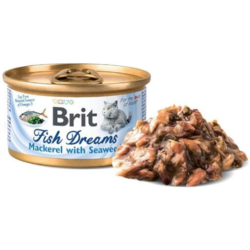 Thức ăn ướt cho mèo Brit Fish Dreams Mackerel & Seaweed