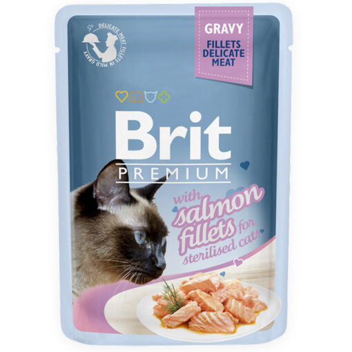 Thức ăn ướt cho mèo Brit Premium With Salmon Fillets