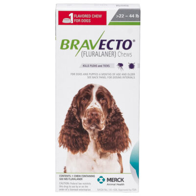 Thuốc trị ve rận cho chó cỡ trung bình Bravecto Chews 11 Thuốc trị ve rận cho chó cỡ trung bình Bravecto Chews