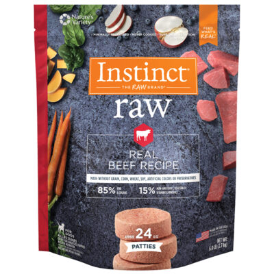 Pate cho chó Instinct Raw Frozen Patties Real Beef 8 Pate cho chó Instinct Raw Frozen Patties Real Beef