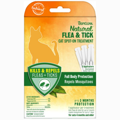 Vòng cổ chống ve rận cho mèo TropiClean Natural Flea & Tick Spot-On 12 Vòng cổ chống ve rận cho mèo TropiClean Natural Flea & Tick Spot-On