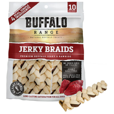 Bánh thưởng cho chó Buffalo Range All Natural Jerky Braid 11 Bánh thưởng cho chó Buffalo Range All Natural Jerky Braid