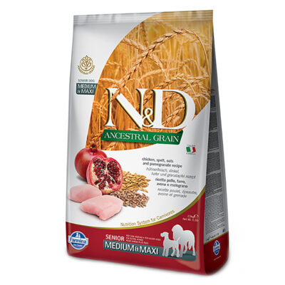 Thức ăn cho chó Farmina N&D Ancestral Grain Chicken & Pomegranate Senior Medium & Maxi 7 Thức ăn cho chó Farmina N&D Ancestral Grain Chicken & Pomegranate Senior Medium & Maxi