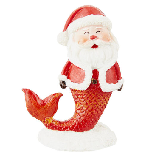 Đồ trang trí bể cá hình ông già Noel Sporn Merman Santa Aquarium Ornament