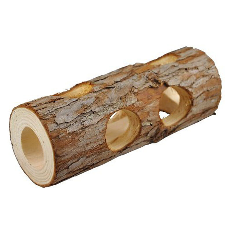 Đồ chơi cho chuột Hầm gỗ Niteangel Natural Wooden Hamster and Mouse Tunnel Tube Toy Forest Hollow Tree Trunk
