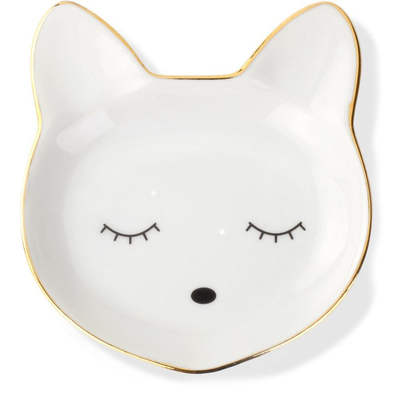 Khay nhỏ đựng đồ Pet Shop by Fringe Studio Cat Face Ceramic Tray, Small