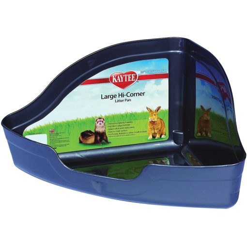 Khay vệ sinh cho thỏ và chồn Kaytee Hi-Corner Small Animal Litter Pan, Large, Color Varies