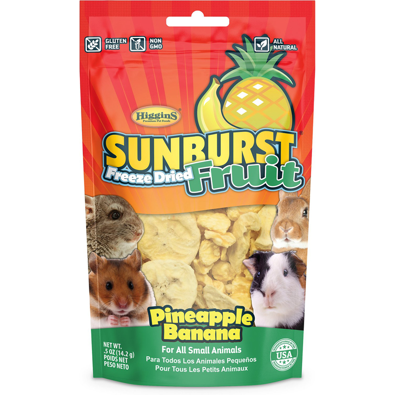 Thức ăn cho thỏ và chuột Higgins Sunburst Freeze Dried Fruit Pineapple  Banana Small Animal Treats | VIETPET