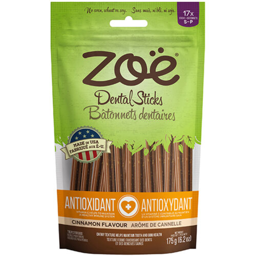 Bánh que thưởng cho chó Zoe Antioxidant Dental Chew Sticks Cinnamon Flavour - Small