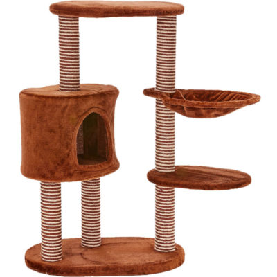 Nhà cây cho mèo Trixie Moriles 38.75-in Faux Fleece Cat Tree & Condo, Brown 12 Nhà cây cho mèo Trixie Moriles 38.75-in Faux Fleece Cat Tree & Condo, Brown