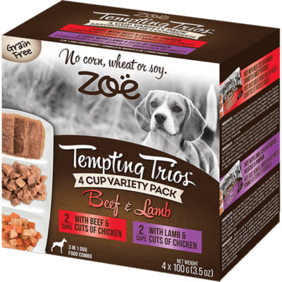Pate cho chó Zoë 4 Cup Beef & Lamp Variety Pack