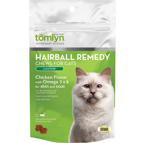 Thức ăn dinh dưỡng cho mèo Tomlyn Laxatone Hairball Remedy Chicken Flavor Cat Chews