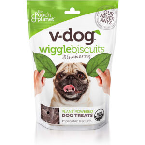 Bánh thưởng chay cho chó V-Dog Wiggle Biscuit Blueberry