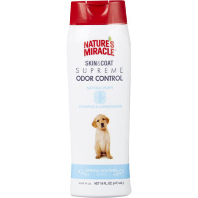 Dầu gội và dầu xả cho chó con Nature's Miracle Supreme Odor Control Natural Puppy Shampoo & Conditioner
