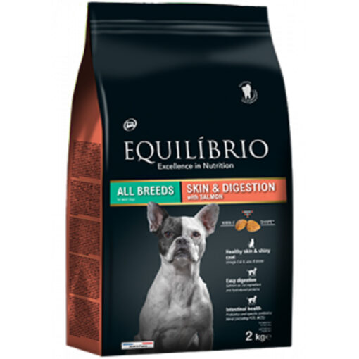Thức ăn cho chó vị cá hồi EQUILIBRIO Dog Skin Digestion With Salmon