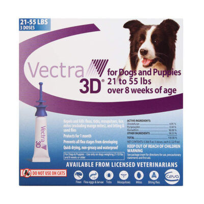 Thuốc trị ve rận cho chó từ 9-25kg Vectra 3D Flea & Tick Treatment 10 Thuốc trị ve rận cho chó từ 9-25kg Vectra 3D Flea & Tick Treatment